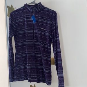 Columbia half zip up “drifting snow” (new)